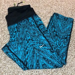 Nike running capri tights.  Size Small